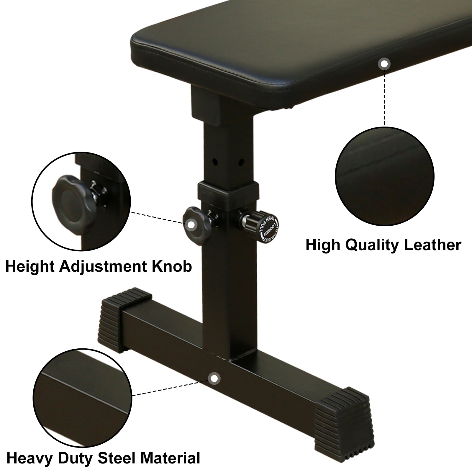 THE Flat Weight Bench for Strength Training W/ 5-Level Adjustable Height image 4