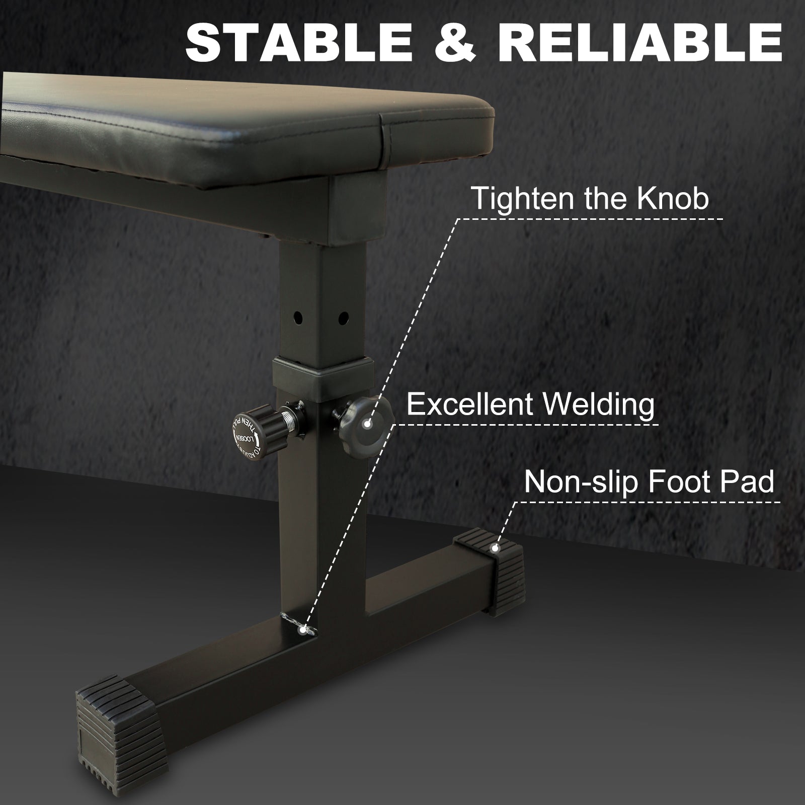 THE Flat Weight Bench for Strength Training W/ 5-Level Adjustable Height image 7