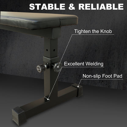 THE Flat Weight Bench for Strength Training W/ 5-Level Adjustable Height image 7