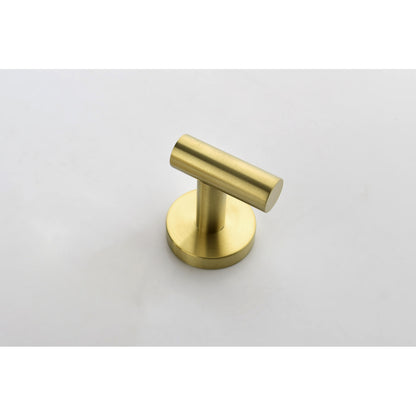 6-Pieces Bathroom Hardware Accessories Set, Bath Towel Bar, Towel Ring, Toilet Paper Holder and Towel Hooks for Wall Mounted image 9