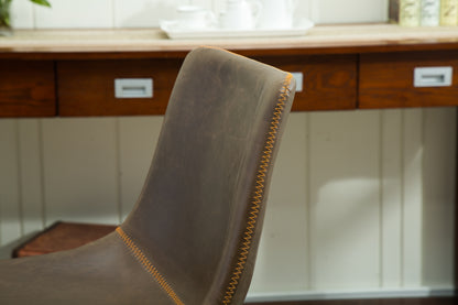 Lotusville Vintage PU Leather Dining Chairs, Set of 2, Antique Brown image 10