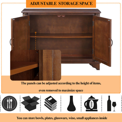 40" Console Table with Storage Shelf, Retro Entryway Table with Adjustable Storage Shelf, Sofa Couch Table for Hallway, Entry Way, Living Room, Foyer, Light Espresso image 7