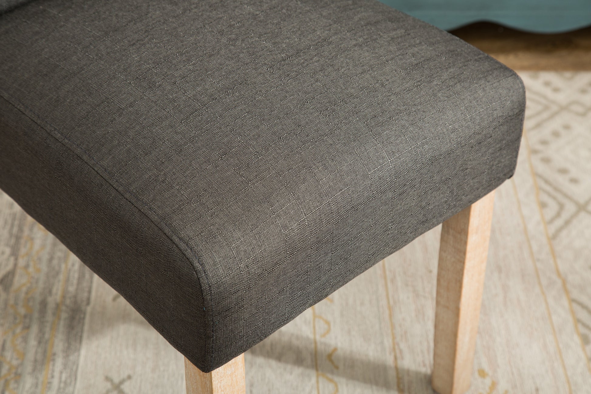 Habit Solid Wood Tufted Parsons Dining Chair, Set of 2, Charcoal image 7