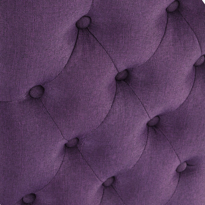 Leviton Solid Wood Tufted Asons Dining Chair, Set of 2, Purple image 4