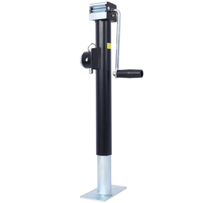 Weld-On Pipe-Mount Swivel Trailer Jack, 5,000 lbs. 15-1/2 Inches Vertical Travel, black image 3