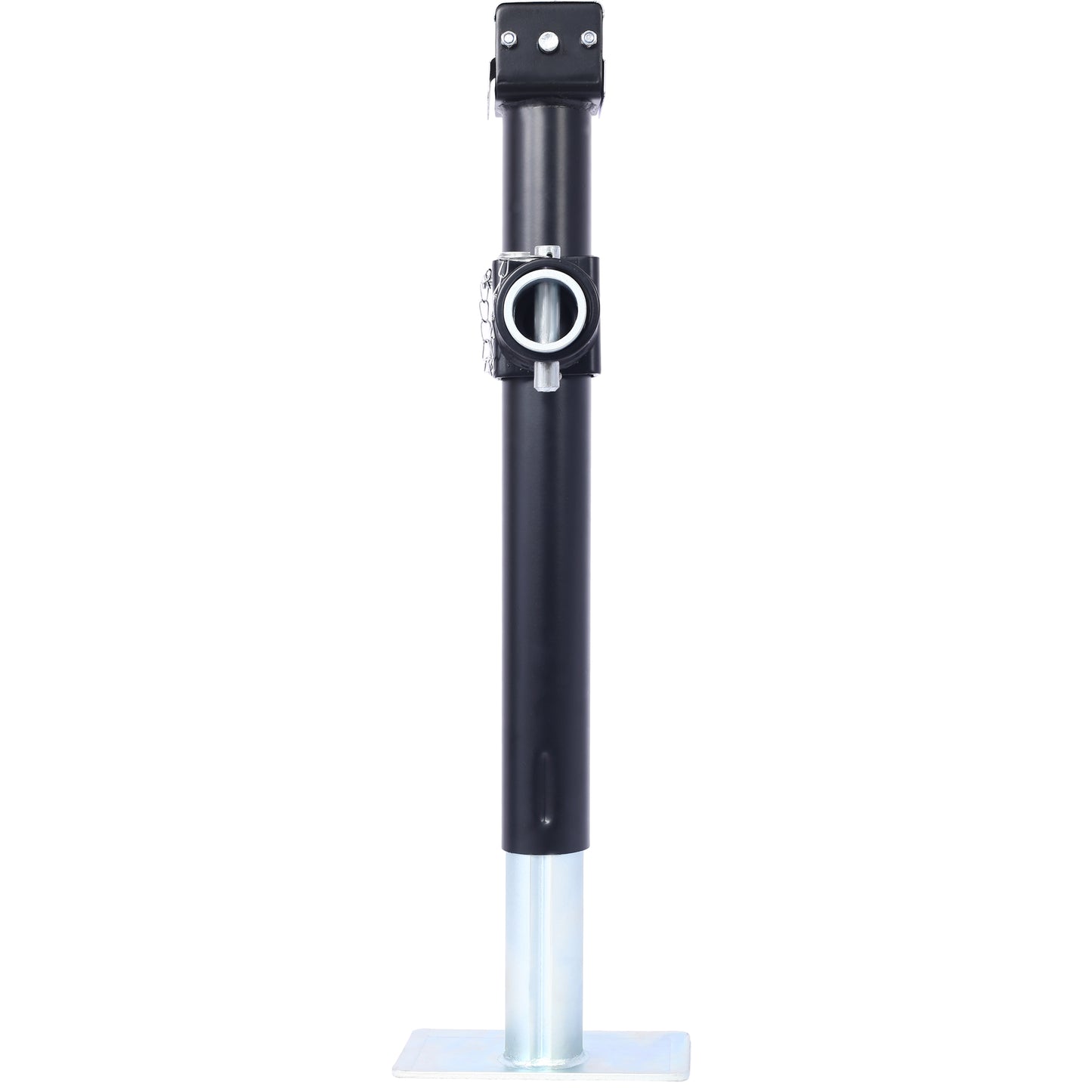 Weld-On Pipe-Mount Swivel Trailer Jack, 5,000 lbs. 15-1/2 Inches Vertical Travel, black image 4