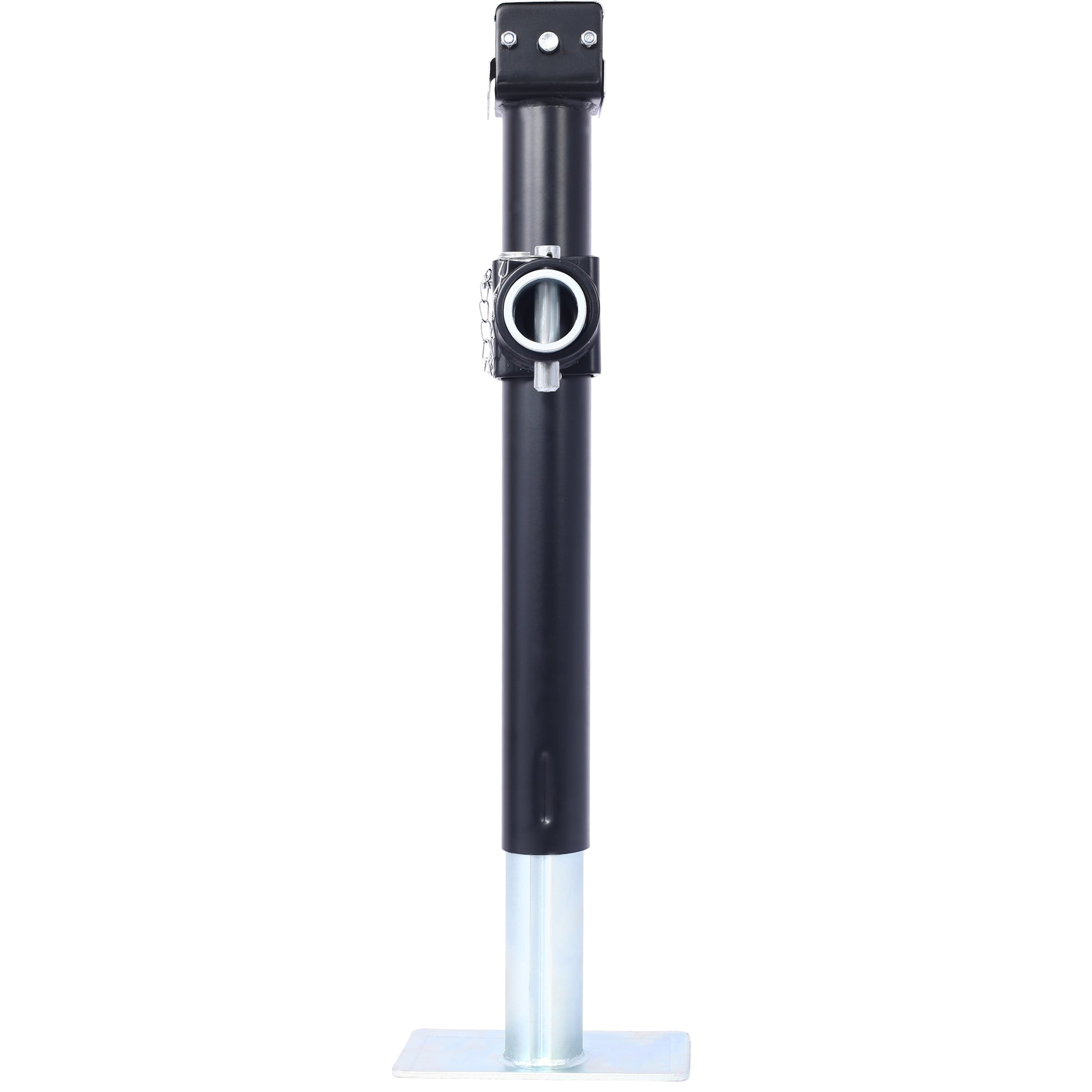 Weld-On Pipe-Mount Swivel Trailer Jack, 5,000 lbs. 15-1/2 Inches Vertical Travel, black image 4