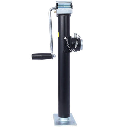 Weld-On Pipe-Mount Swivel Trailer Jack, 5,000 lbs. 15-1/2 Inches Vertical Travel, black image 2