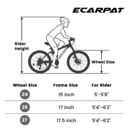 A2660 Mountain Bike 26 Inch Wheels, 21-Speed Full Suspension Mens Womens Trail Commuter City Mountain Bike, Carbon Steel Frame Disc Brakes Thumb Shifter Front Fork Rear Shock Absorber Bicycles image 3