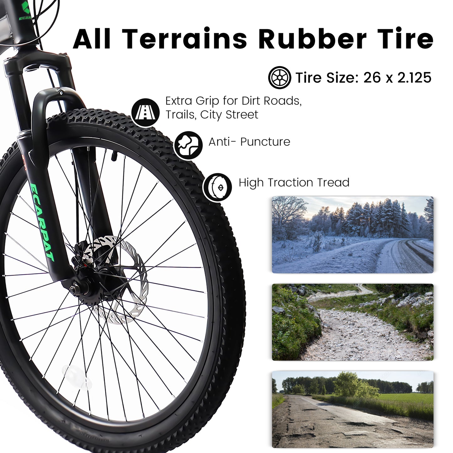 A2660 Mountain Bike 26 Inch Wheels, 21-Speed Full Suspension Mens Womens Trail Commuter City Mountain Bike, Carbon Steel Frame Disc Brakes Thumb Shifter Front Fork Rear Shock Absorber Bicycles image 5