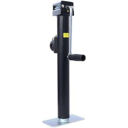 Weld-On Pipe-Mount Swivel Trailer Jack, 5,000 lbs. 15-1/2 Inches Vertical Travel, black image 6