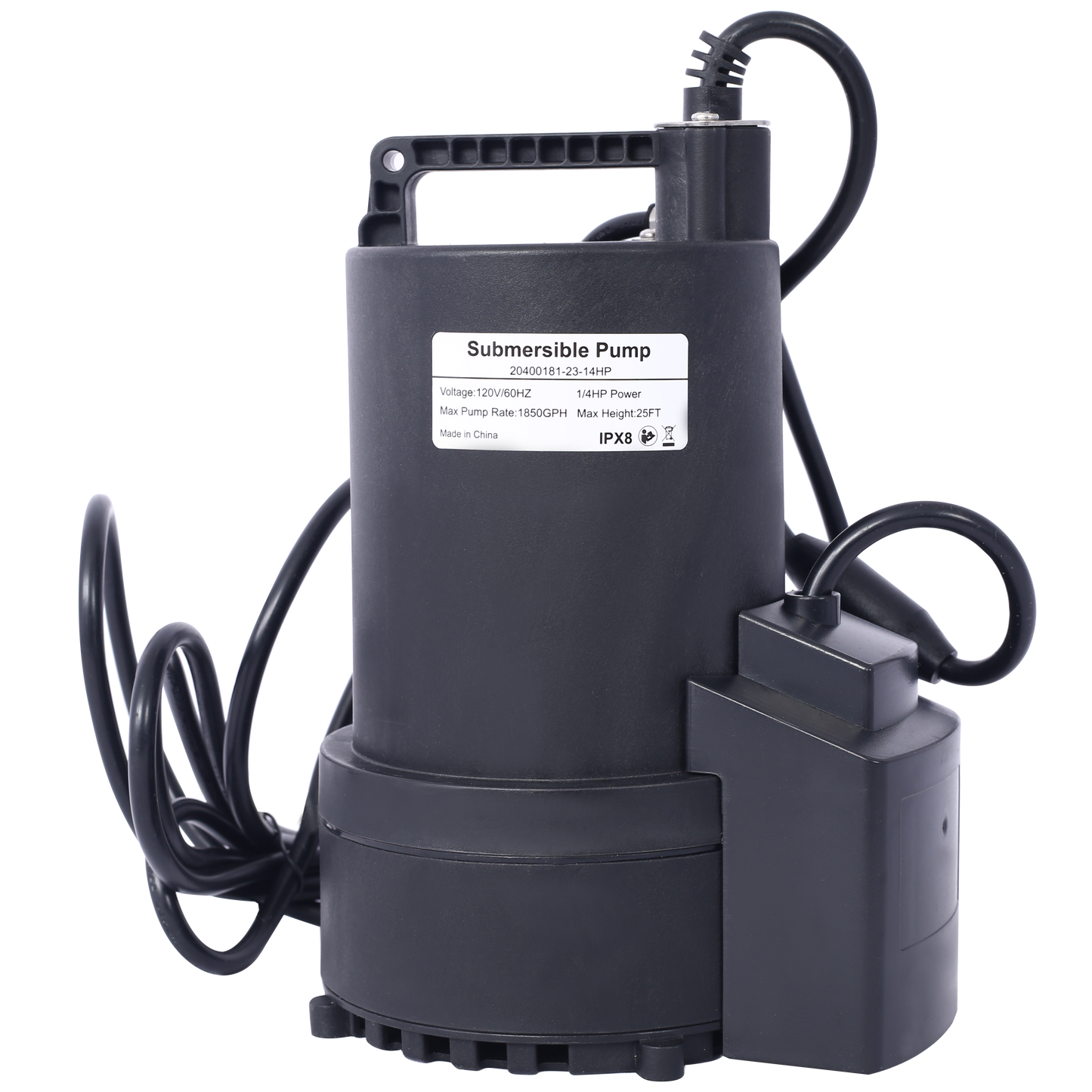 1/4 HP Automatic Swimming Pool Cover Pump 120 V Submersible with 3/4 Check Valve Adapter1850 GPH Water Removal for Pool, Hot Tubs, Rooftops, Water Beds and more image 9