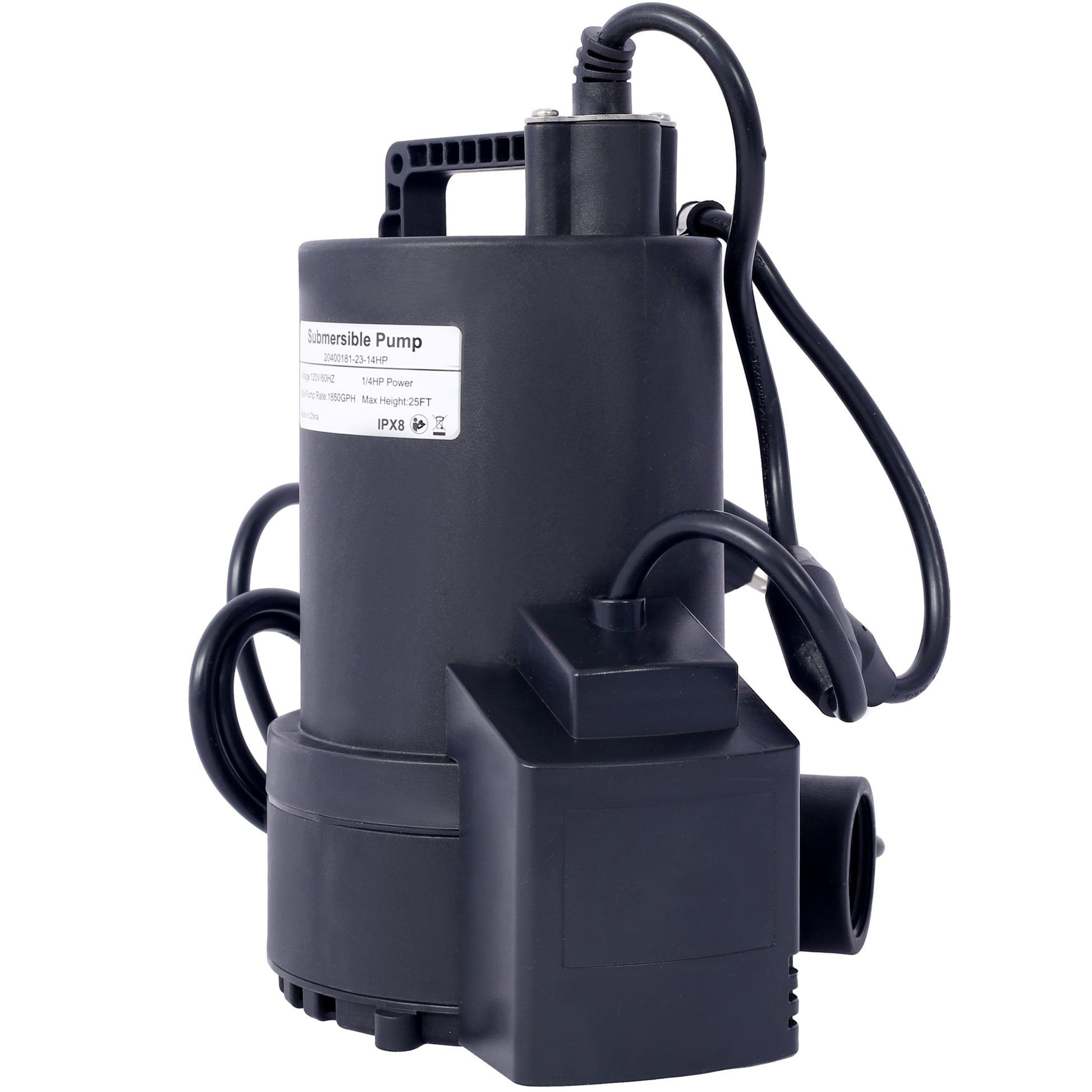 1/4 HP Automatic Swimming Pool Cover Pump 120 V Submersible with 3/4 Check Valve Adapter1850 GPH Water Removal for Pool, Hot Tubs, Rooftops, Water Beds and more image 11