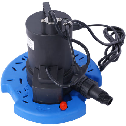 1/4 HP Automatic Swimming Pool Cover Pump 120 V Submersible with 3/4 Check Valve Adapter1850 GPH Water Removal for Pool, Hot Tubs, Rooftops, Water Beds and more image 1