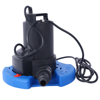 1/4 HP Automatic Swimming Pool Cover Pump 120 V Submersible with 3/4 Check Valve Adapter1850 GPH Water Removal for Pool, Hot Tubs, Rooftops, Water Beds and more image 2
