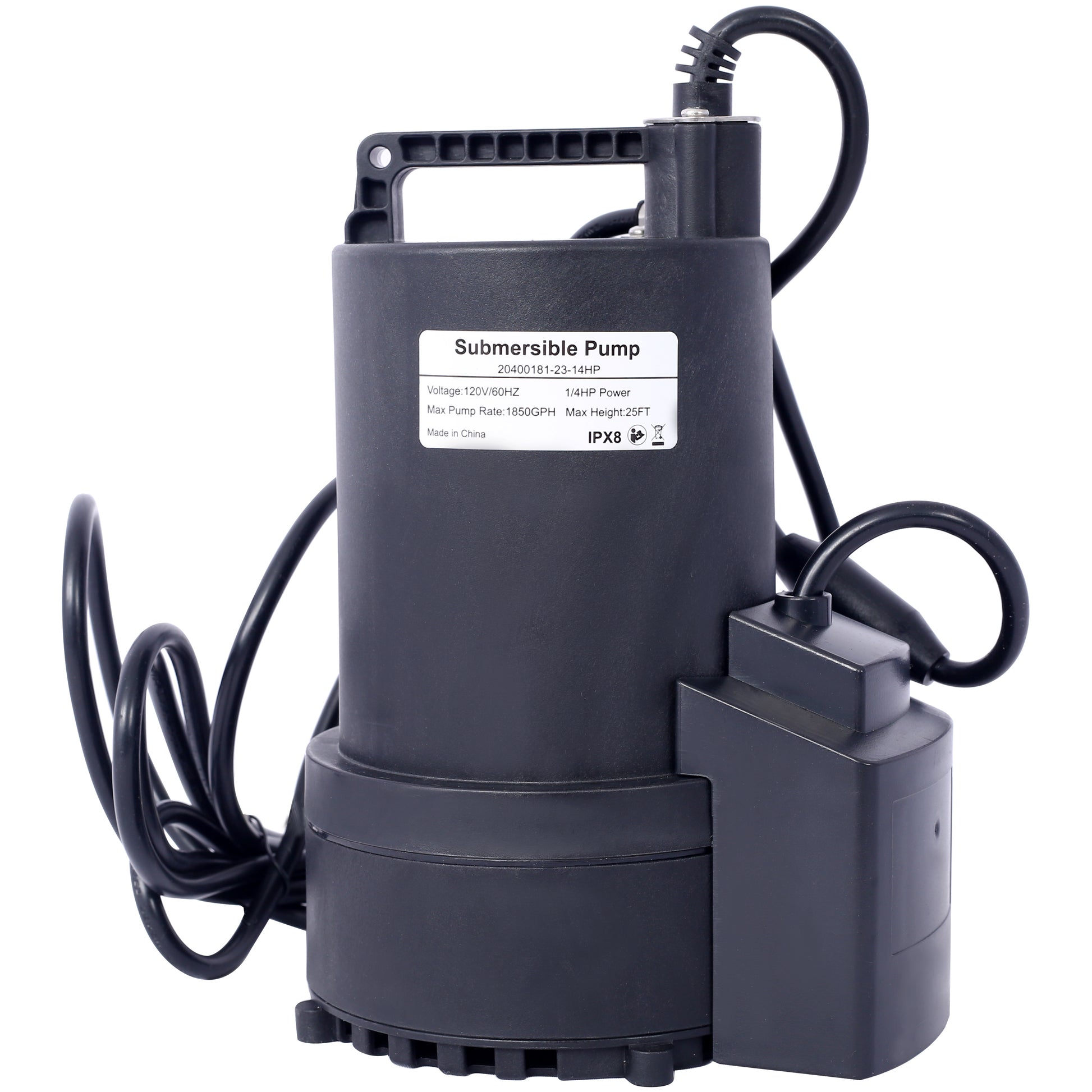 1/4 HP Automatic Swimming Pool Cover Pump 120 V Submersible with 3/4 Check Valve Adapter1850 GPH Water Removal for Pool, Hot Tubs, Rooftops, Water Beds and more image 10
