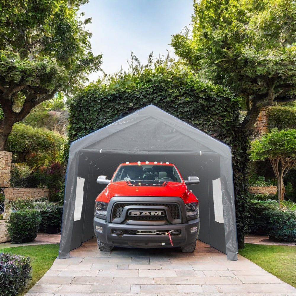 12x20 feet party tent heavy duty outdoor portable garage ventilated canopy carports car shelter image 3