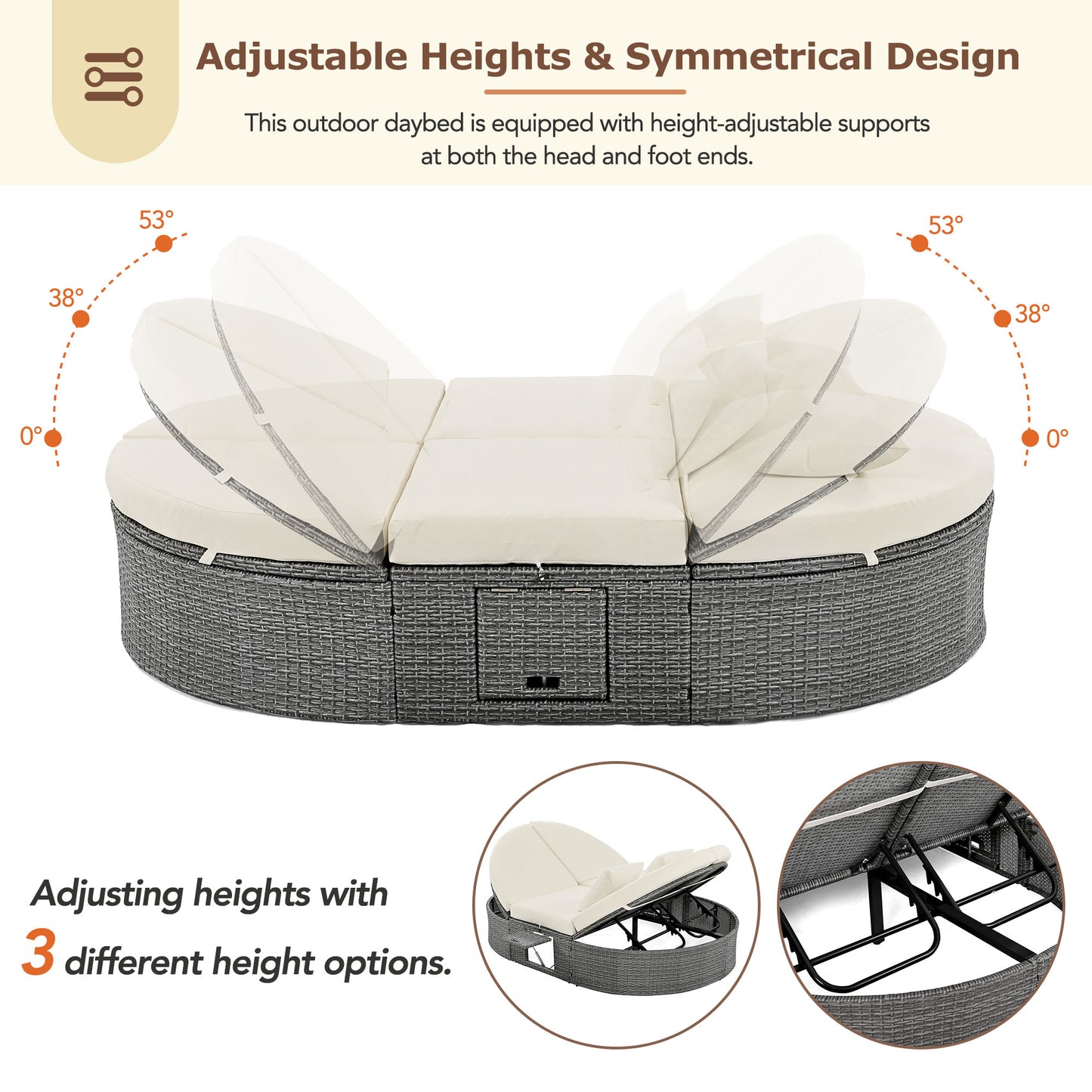 TOPMAX Adjustable Heights Mechanism - 3 Positions