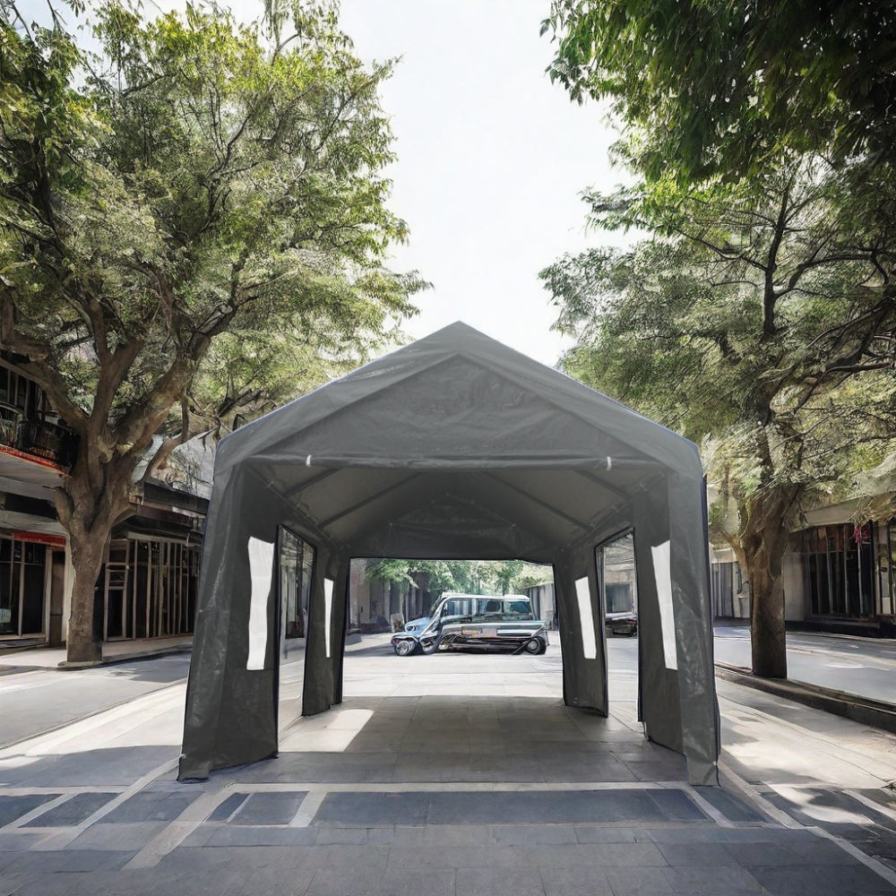 12x20 feet party tent heavy duty outdoor portable garage ventilated canopy carports car shelter image 7
