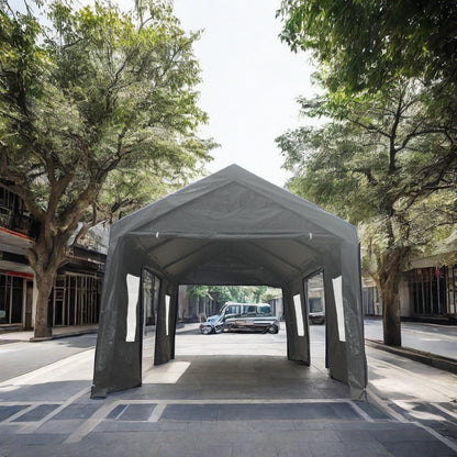12x20 feet party tent heavy duty outdoor portable garage ventilated canopy carports car shelter image 7