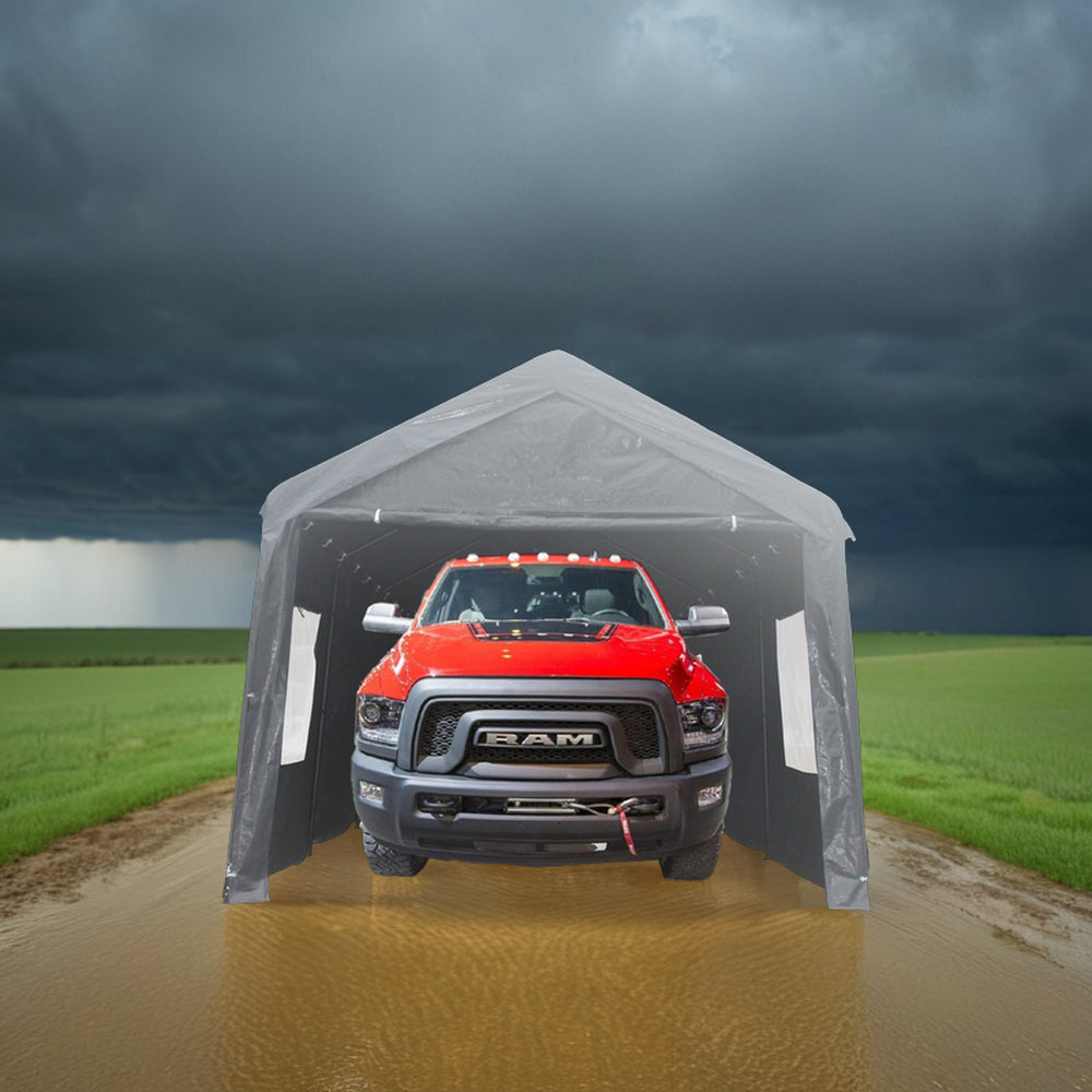 12x20 feet party tent heavy duty outdoor portable garage ventilated canopy carports car shelter image 4