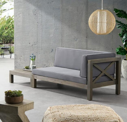 BRAVA X-BACK CORNER BENCH-R WITH COFFEE TABLE image 1