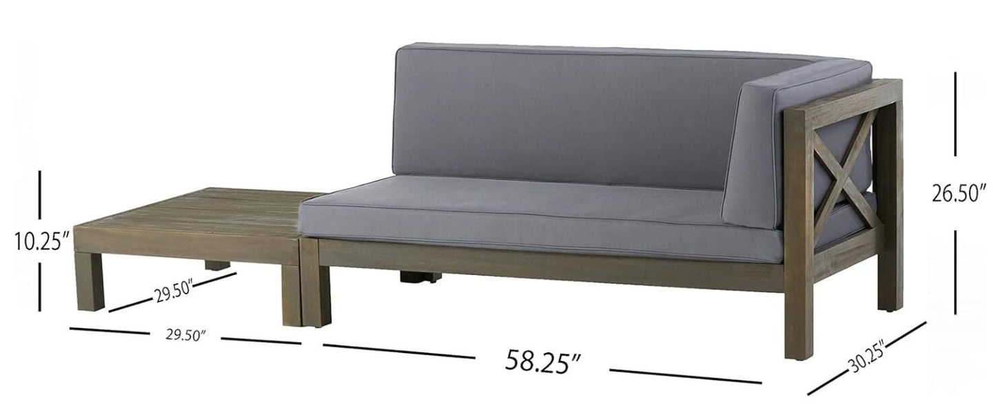 BRAVA X-BACK CORNER BENCH-R WITH COFFEE TABLE image 3