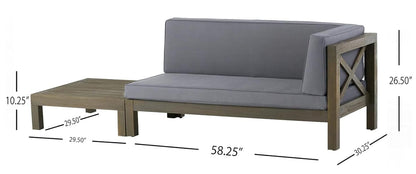 BRAVA X-BACK CORNER BENCH-R WITH COFFEE TABLE image 3