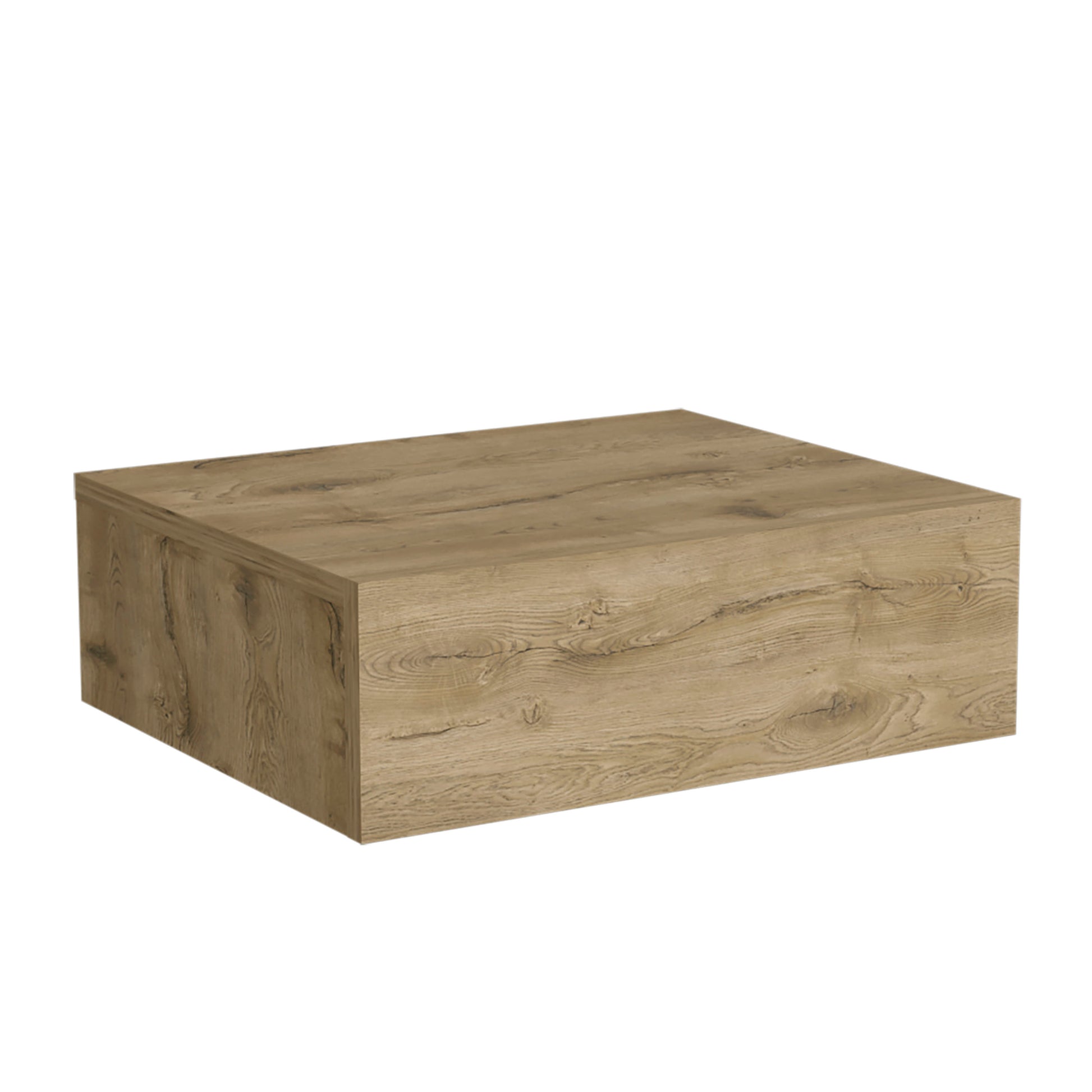 Floating Nightstand 5"H, Modern Wall-Mounted Bedside Shelf with Drawer, Macadamia image 2
