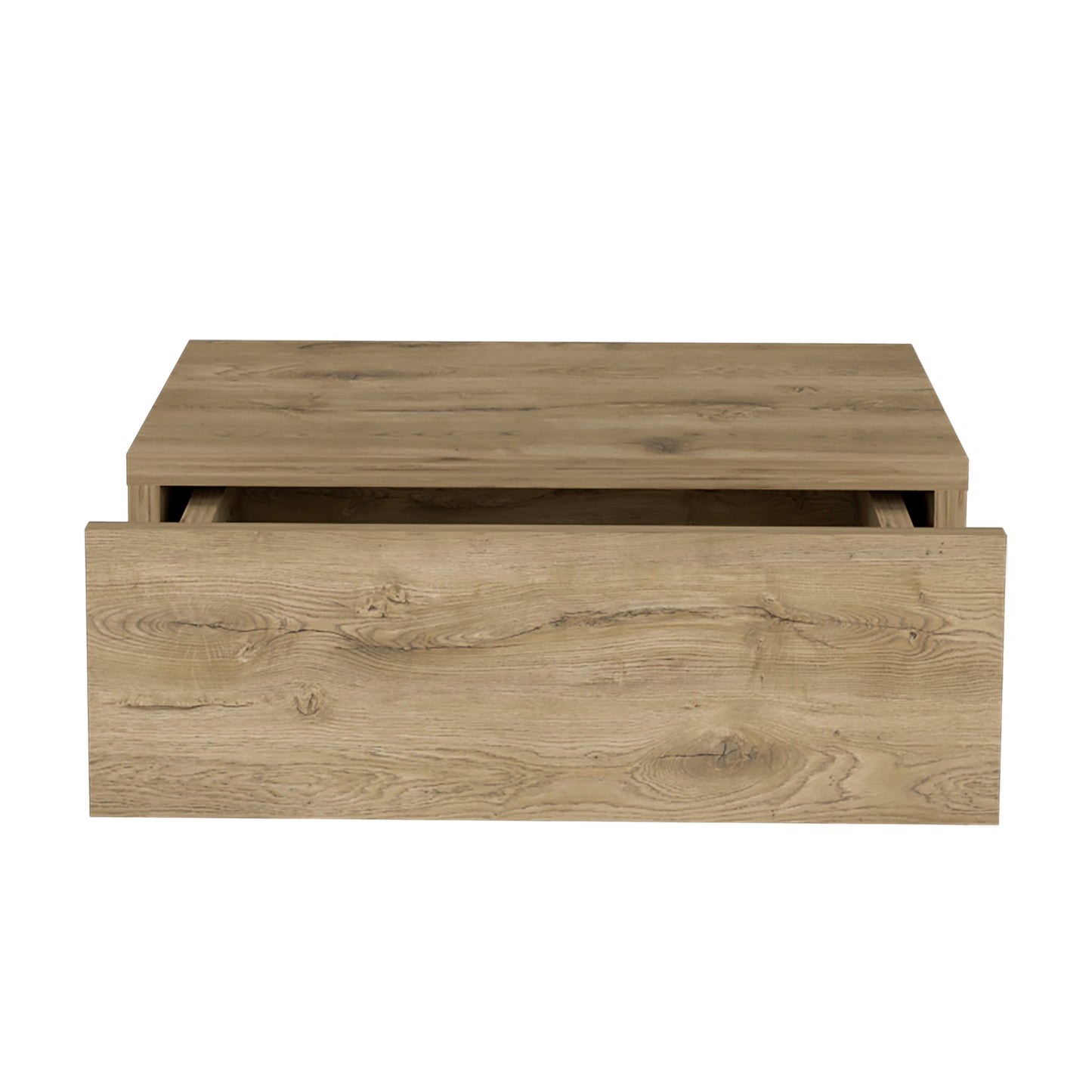 Floating Nightstand 5"H, Modern Wall-Mounted Bedside Shelf with Drawer, Macadamia image 4