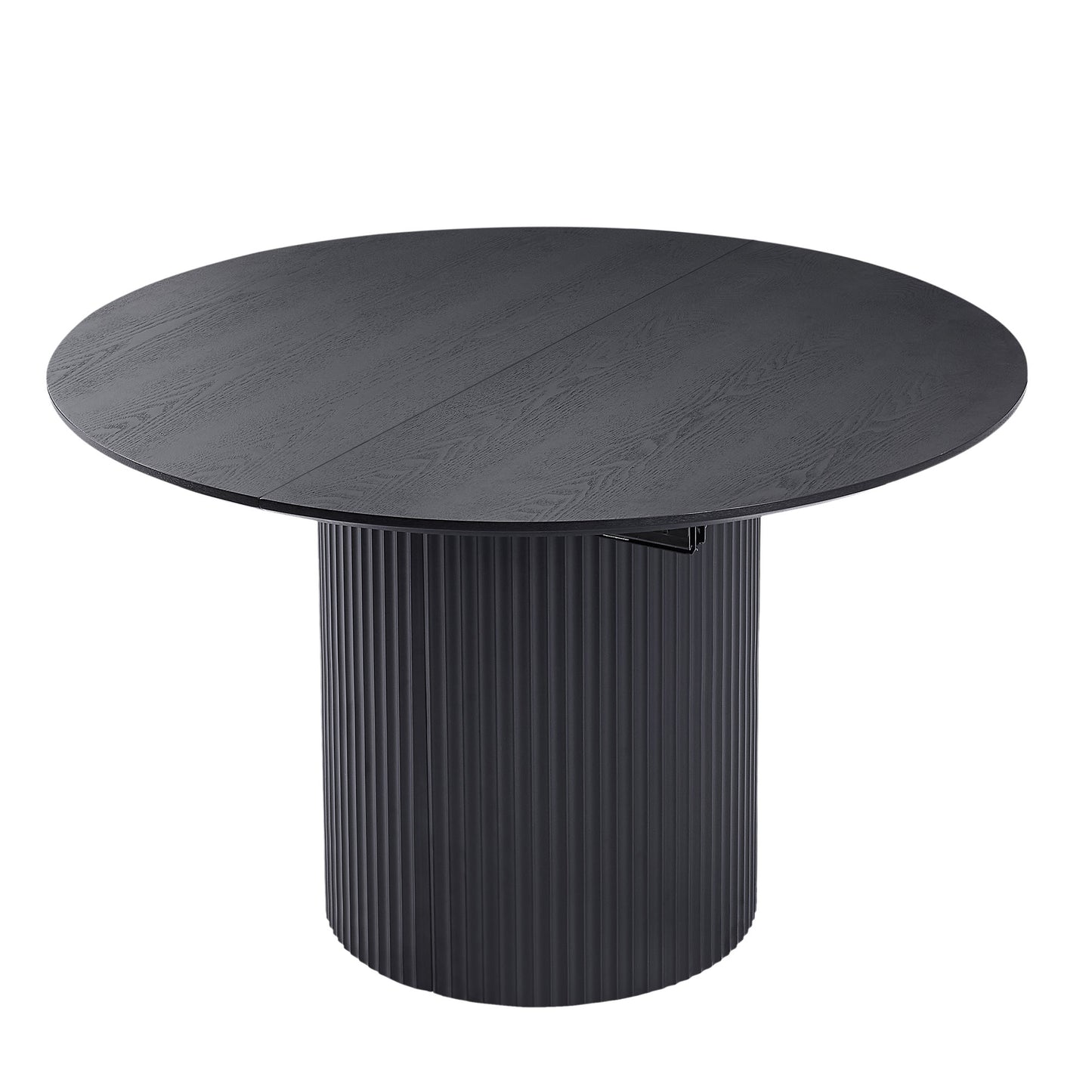 Expandable Dining Table,Solid Top Extending Table Modern Kitchen Table, Leisure Desk for Kitchen Dining Living Room Apartment.BLACK image 2