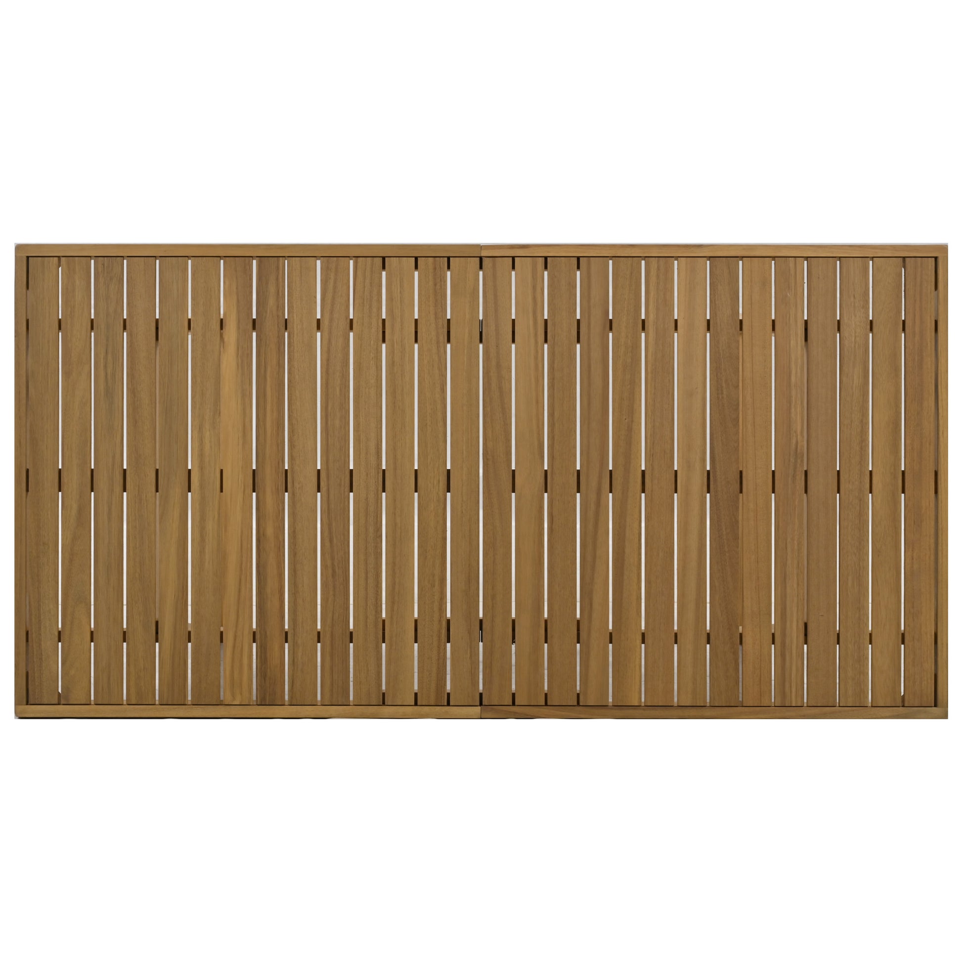 U_Style Multi-person Outdoor Acacia Wood Dining Table and Chair Set, Thick Cushions, Suitable for Balcony, Vourtyard, and Garden. image 12