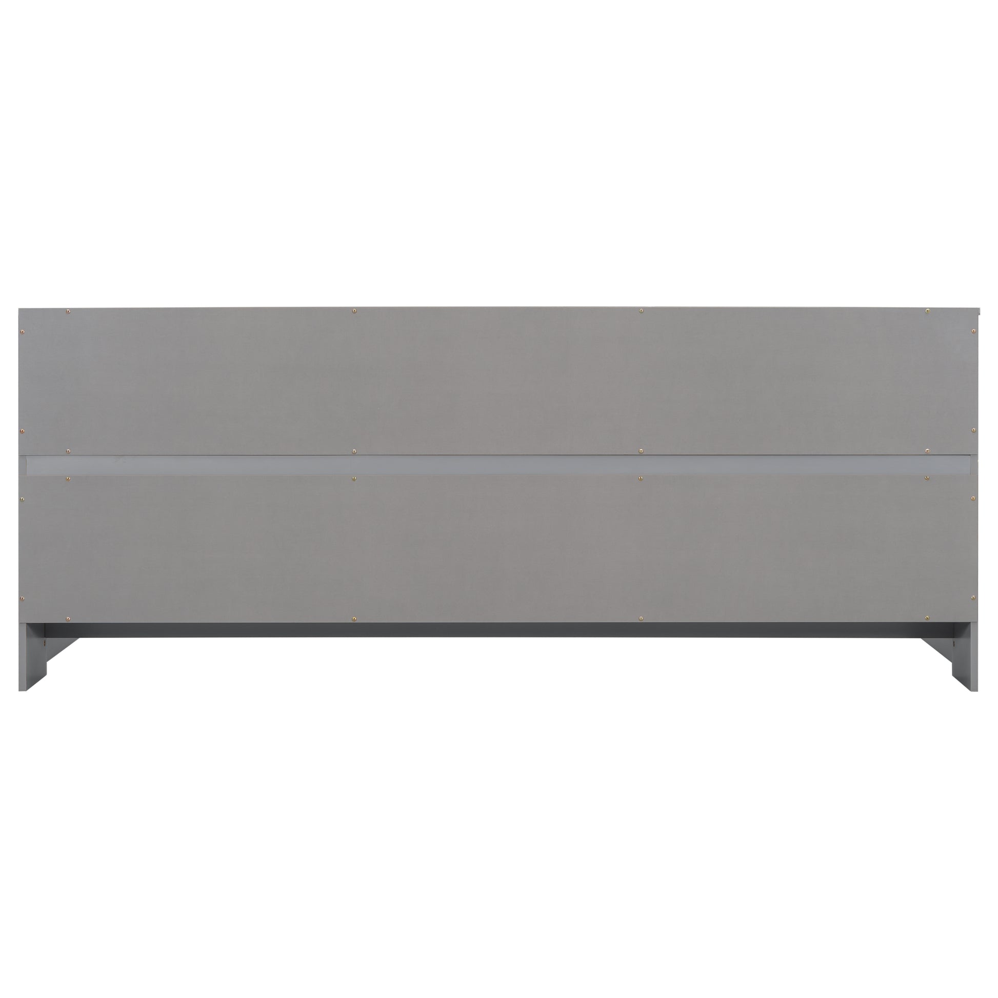 Full Floor Bed with Side Bookcase,Shelves,Guardrails,Grey image 6