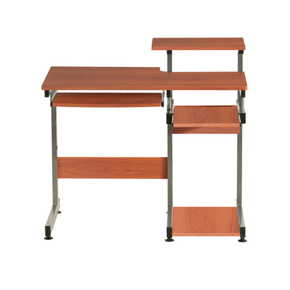 Techni Mobili Complete Computer Workstation Desk, Woodgrain image 9