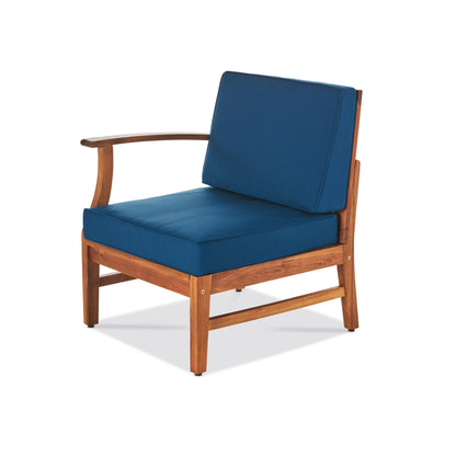 PERLA 3 SEATER SOFA AND TABLE SET, BLUE image 5