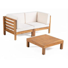 OANA  3-Piece LOVE SEAT SET WITH COFFEE TABLE, BEIGE