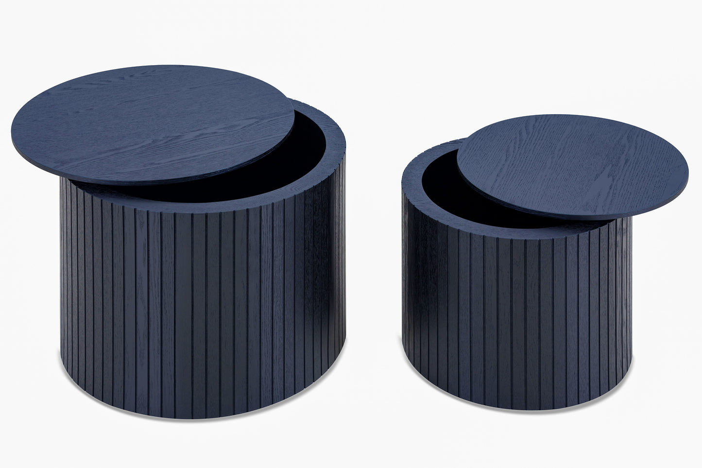 Nested table set 2 pieces, MDF coffee table set Living room/lounge area, black image 10