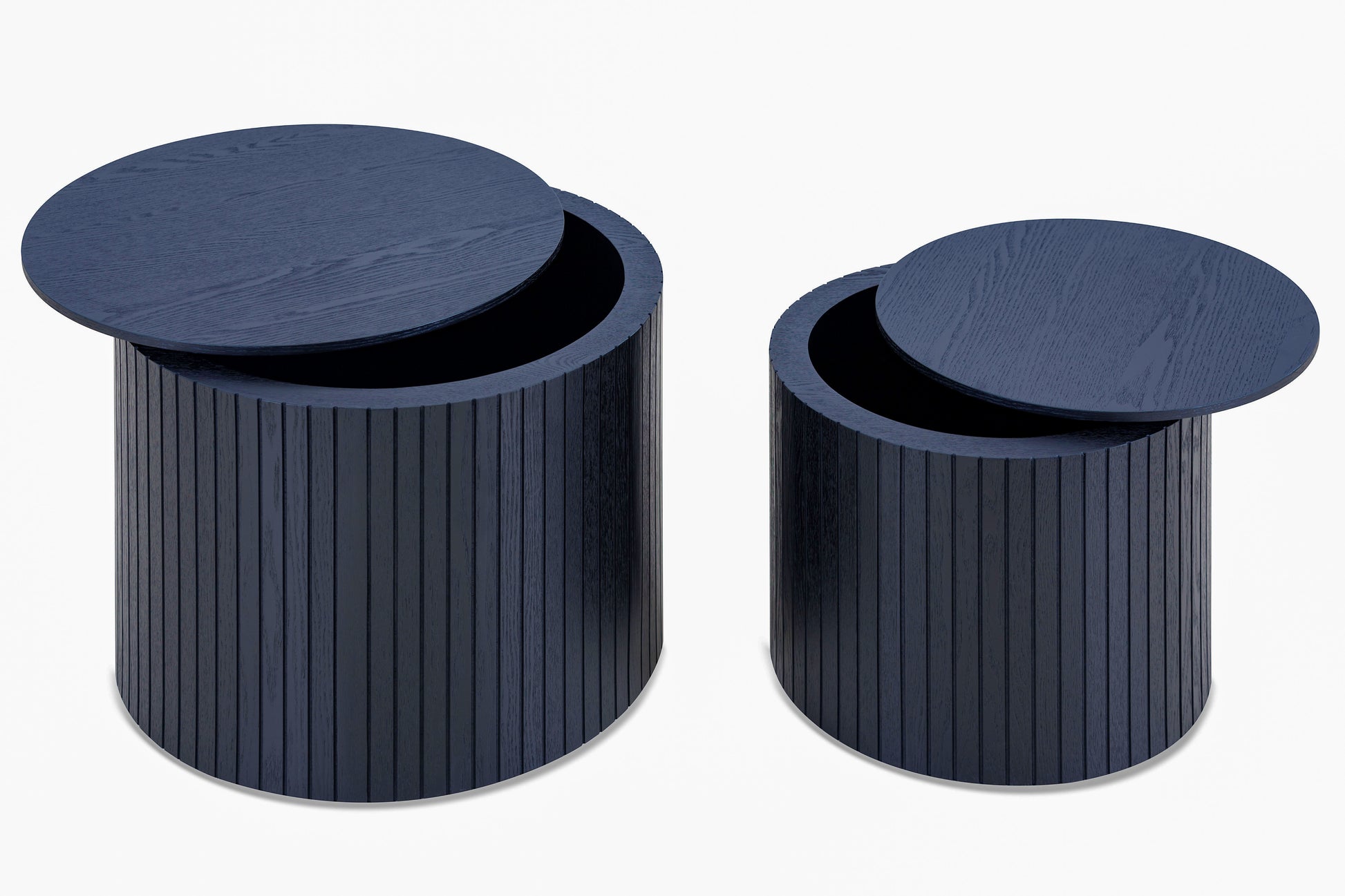 Nested table set 2 pieces, MDF coffee table set Living room/lounge area, black image 10