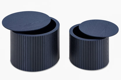 Nested table set 2 pieces, MDF coffee table set Living room/lounge area, black image 10
