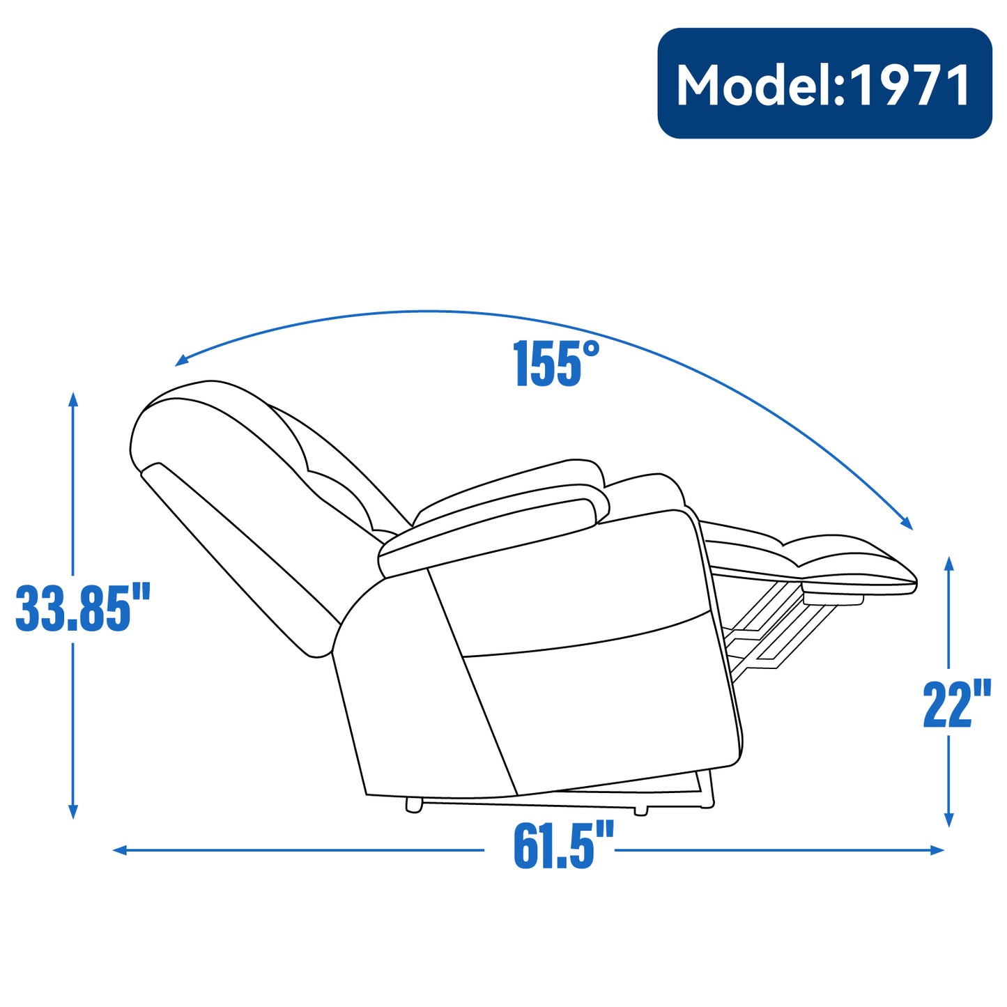 EMON'S Large Power Lift Recliner Chair with Massage and Heat for Elderly, Overstuffed Wide Recliners, Heavy Duty Motion Mechanism with USB and Type C Ports, 2 Steel Cup Holders, Gray image 8