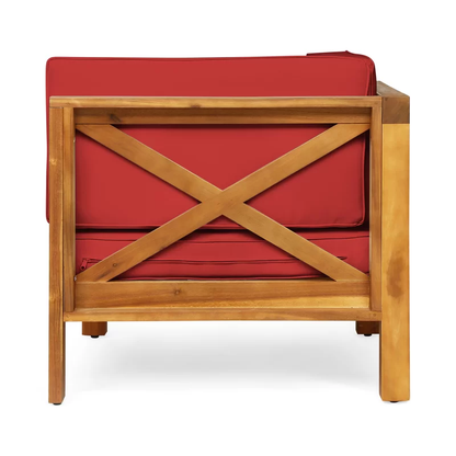 BRAVA X-BACK - 2 SEATER SECTIONAL LOVESEAT WITH COFFEE TABLE, RED image 6