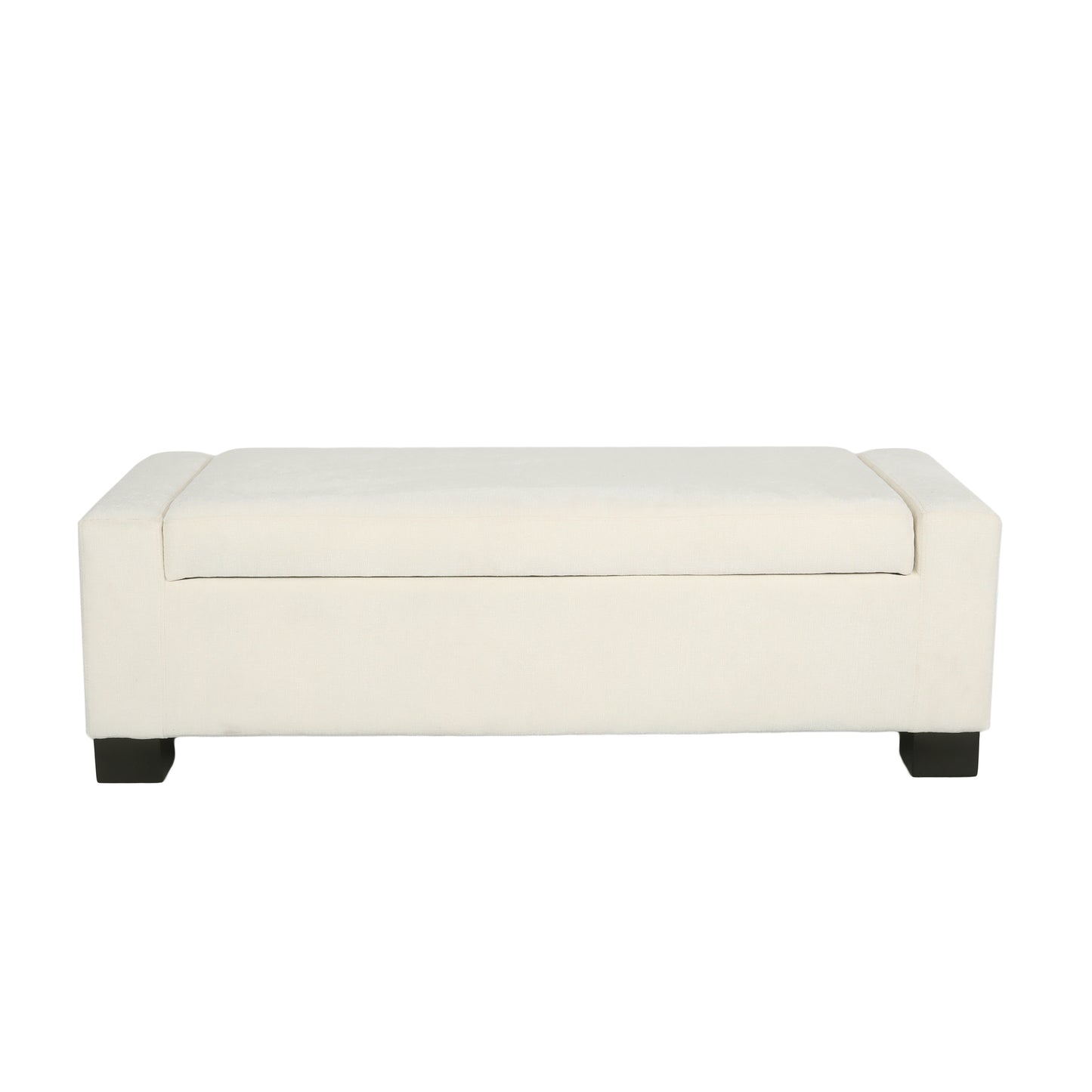 50" Ottoman Bench in Textured Fabric, Rectangular Design with Hinged Lid for Seating, Footrest, and Hidden Storage, Perfect for Living Room, Bedroom, or Entryway image 11