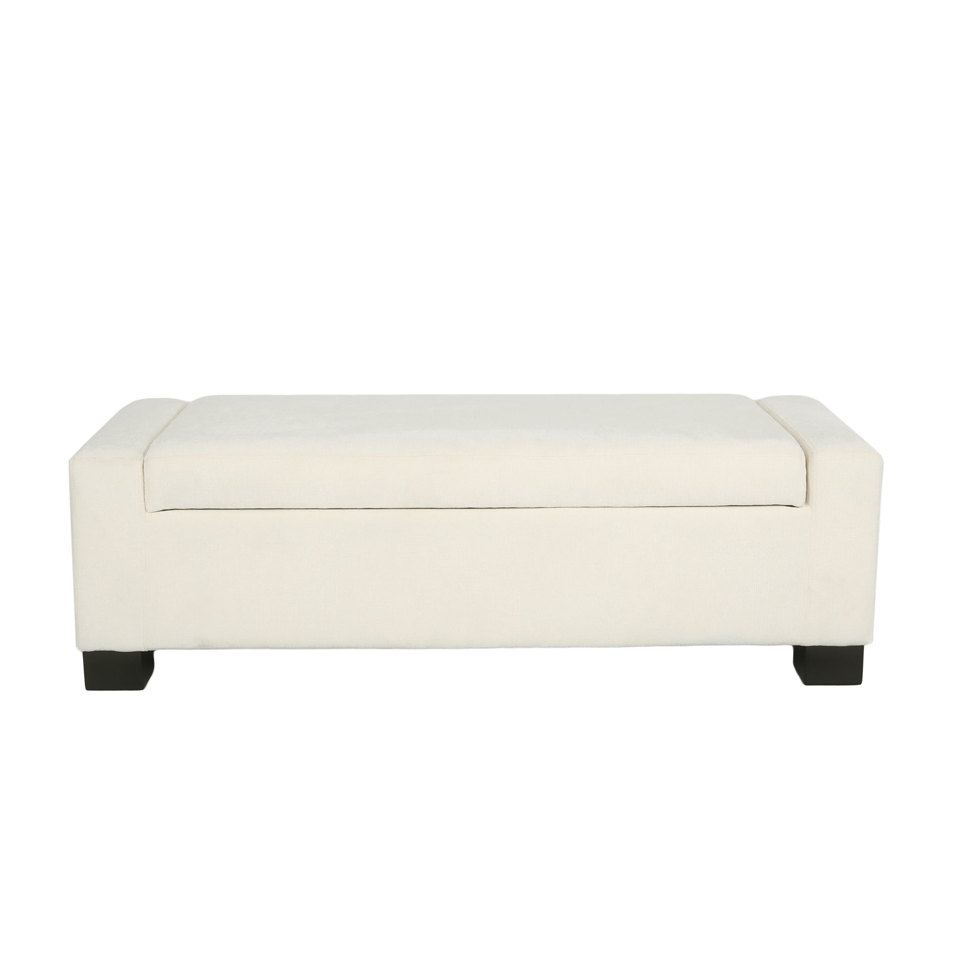 50" Ottoman Bench in Textured Fabric, Rectangular Design with Hinged Lid for Seating, Footrest, and Hidden Storage, Perfect for Living Room, Bedroom, or Entryway image 11
