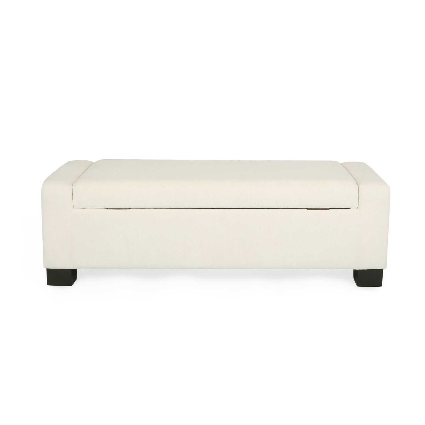 50" Ottoman Bench in Textured Fabric, Rectangular Design with Hinged Lid for Seating, Footrest, and Hidden Storage, Perfect for Living Room, Bedroom, or Entryway image 5