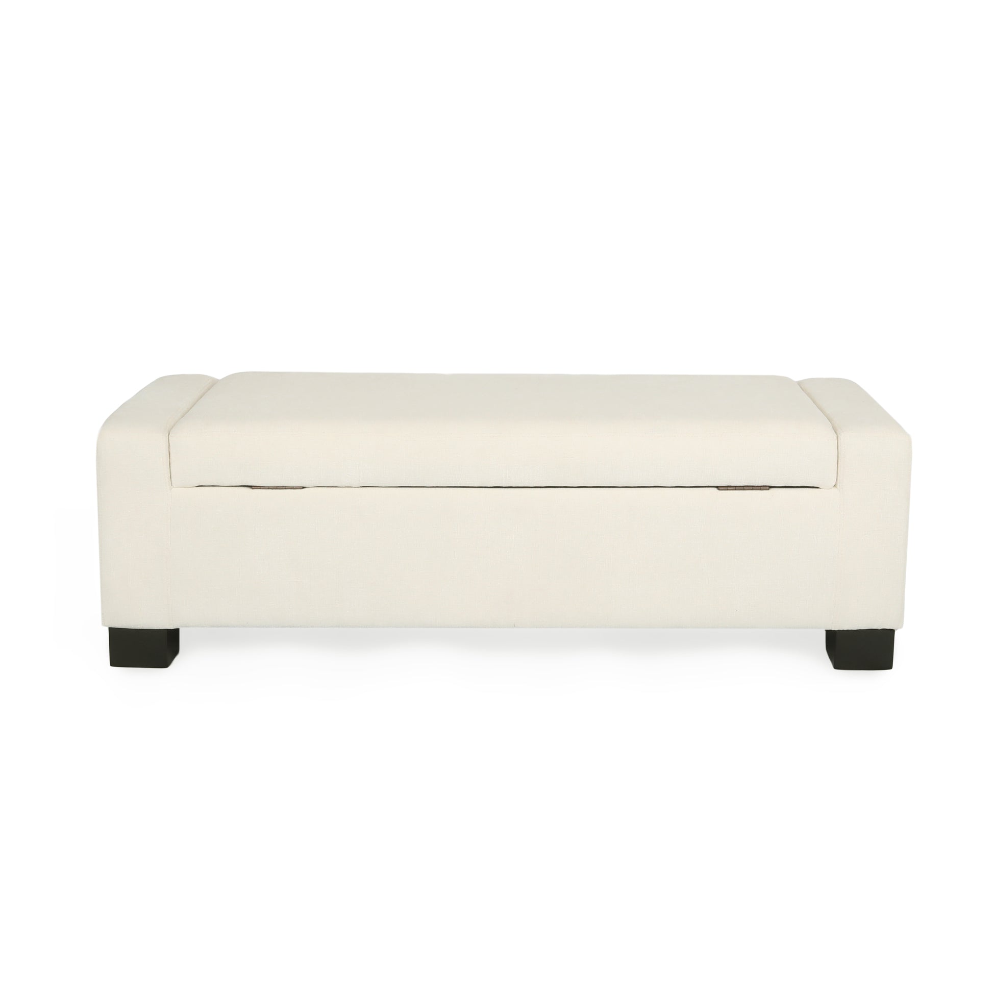 50" Ottoman Bench in Textured Fabric, Rectangular Design with Hinged Lid for Seating, Footrest, and Hidden Storage, Perfect for Living Room, Bedroom, or Entryway image 5