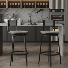 Creamy White Swivel Bar Stools Set of 2 - Stylish Seating