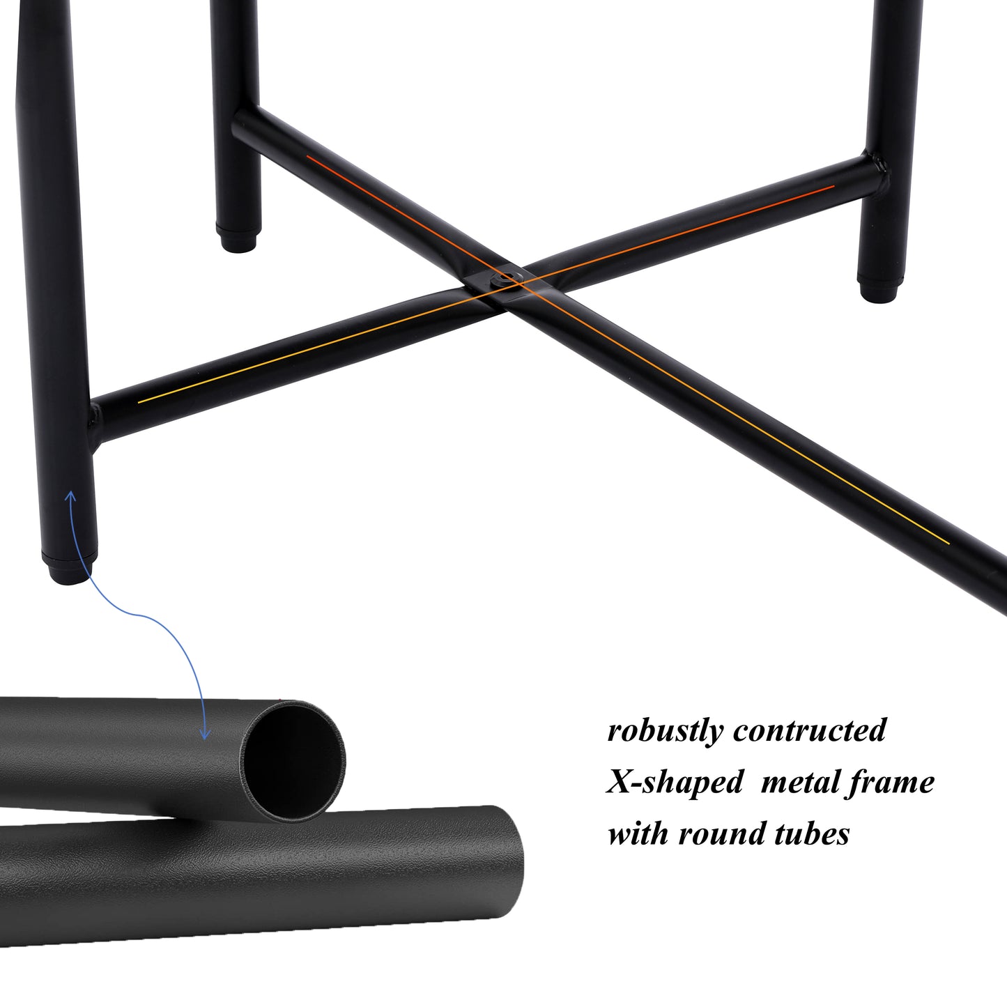 Round Coffee Table with Storage Tray 2 Tier Oval End Tables Wooden Small Side Table for Living Room (Black) image 8