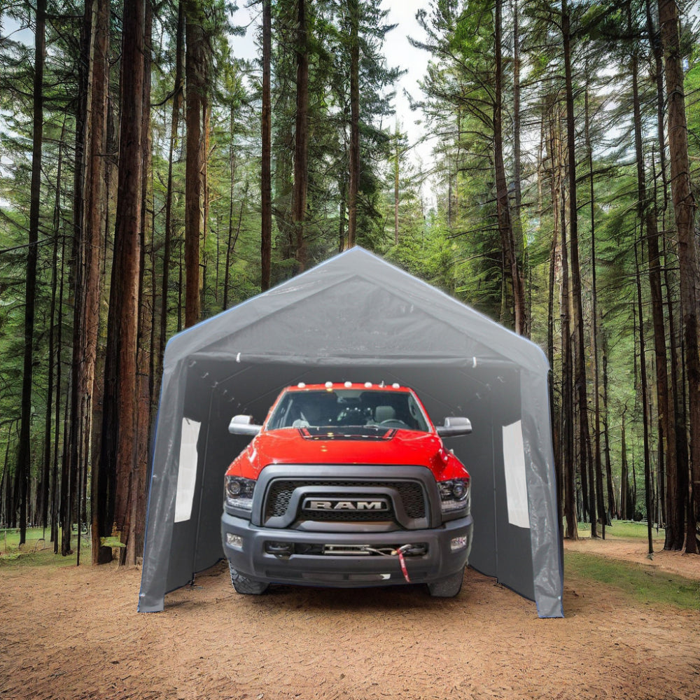 12x20 feet party tent heavy duty outdoor portable garage ventilated canopy carports car shelter image 1