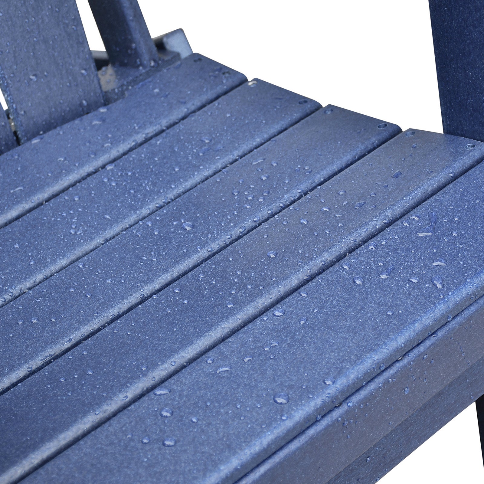 Folding Outdoor Adirondack Chair Set of 2 and Table Set,HDPE All-weather Folding Fire Pit Chair, Ergonomic Design Patio Lawn Chair for Outside Deck Garden Backyardf Balcony, Navy Blue image 7