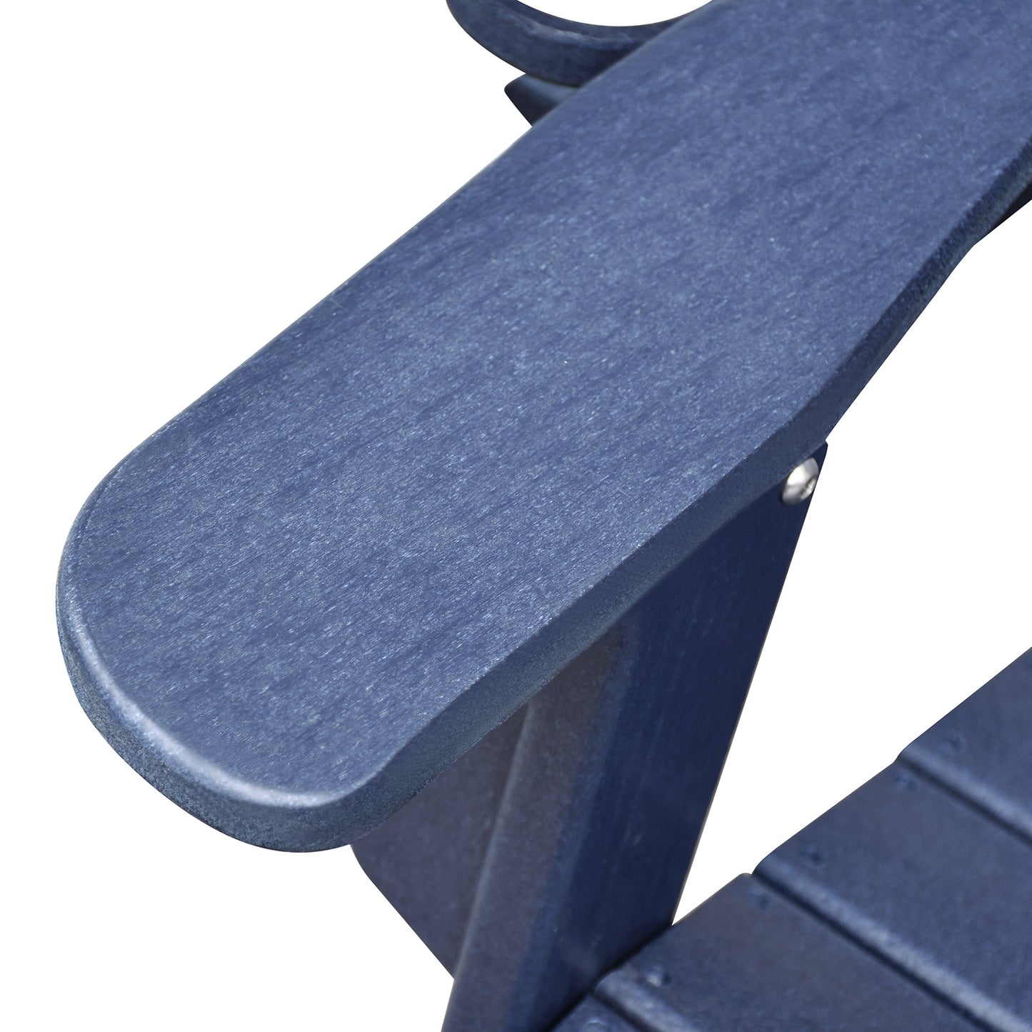 Folding Outdoor Adirondack Chair Set of 2 and Table Set,HDPE All-weather Folding Fire Pit Chair, Ergonomic Design Patio Lawn Chair for Outside Deck Garden Backyardf Balcony, Navy Blue image 8